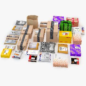 Parcels Collection 3D model